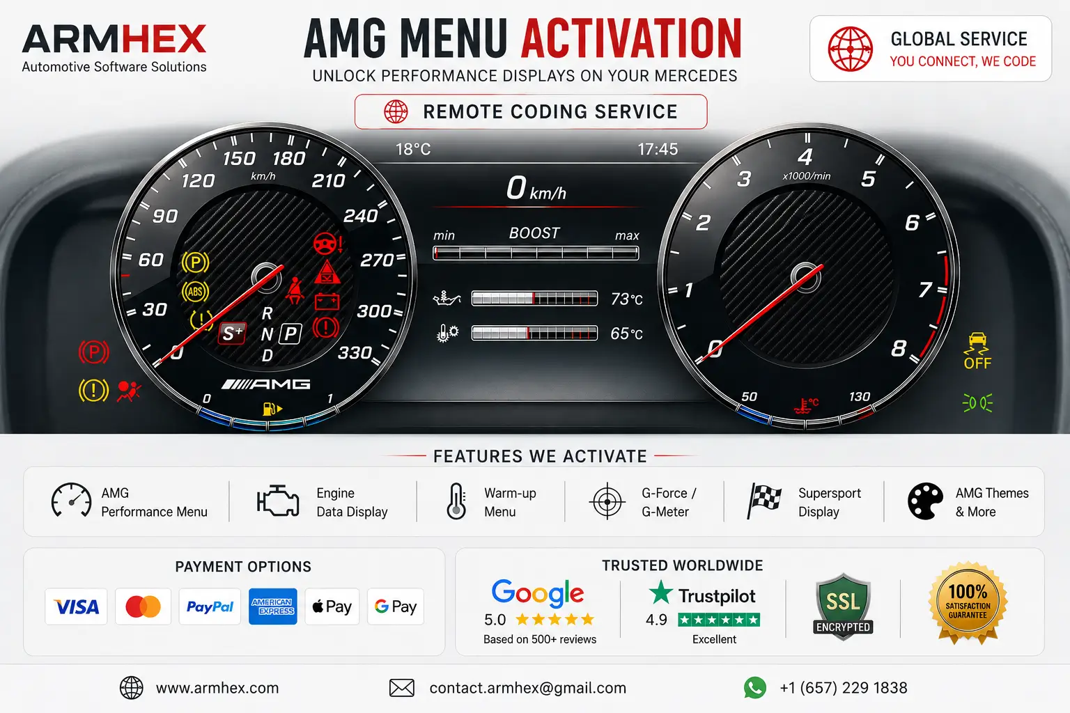 AMG MENU ACTIVATION ONLINE SERVICE - ARMHEX