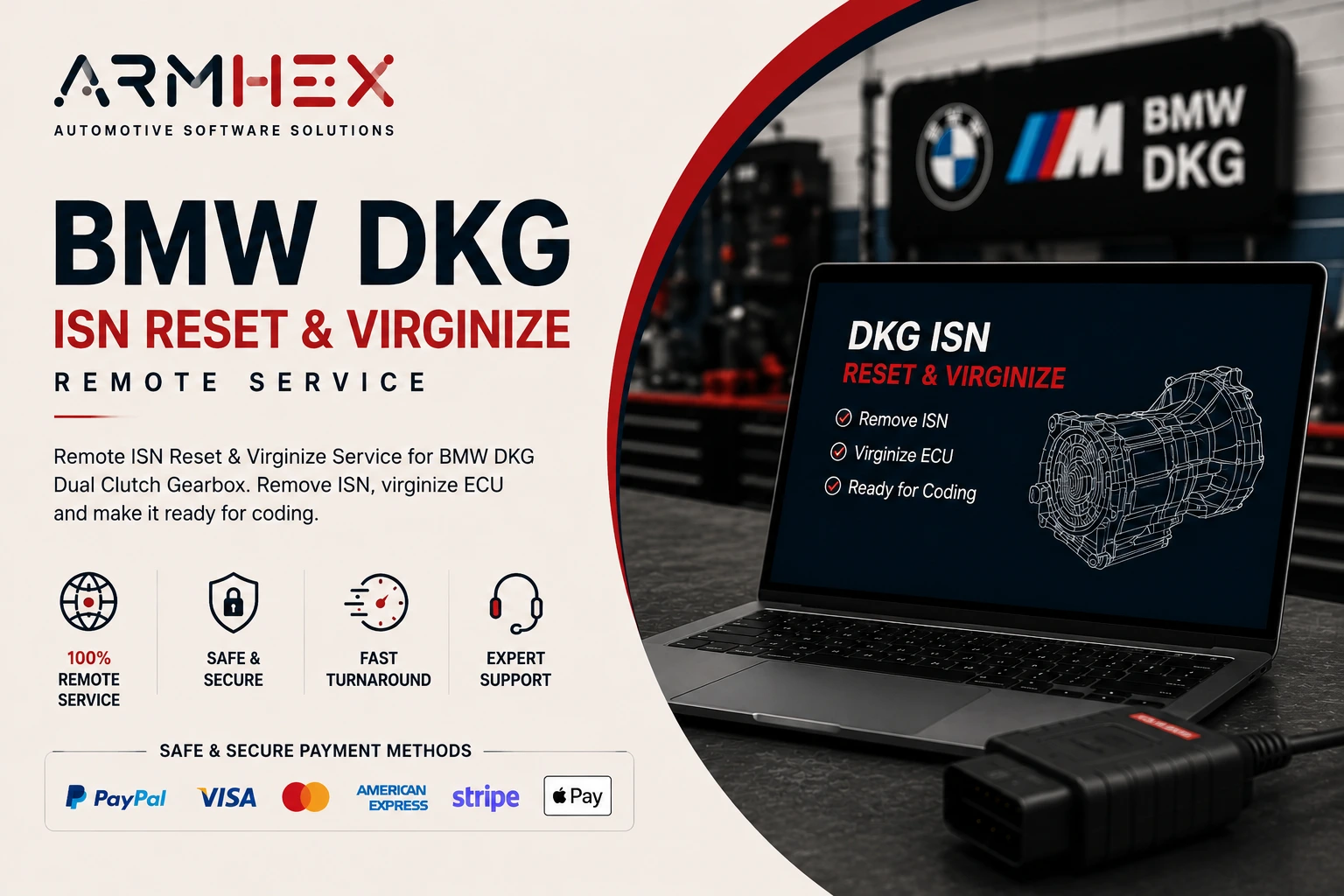 BMW EGS DKG TRANSMISSION ISN RESET RENEW