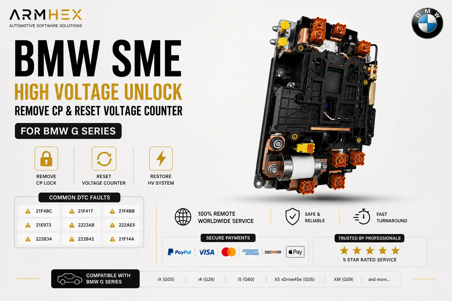 BMW SME High Voltage Battery Reset - ARMHEX